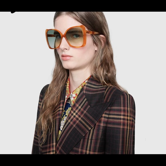 Gucci oversize butterfly 62 mm Sunglasses